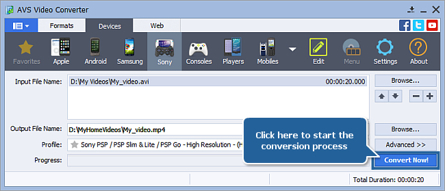 Free sony psp video converter